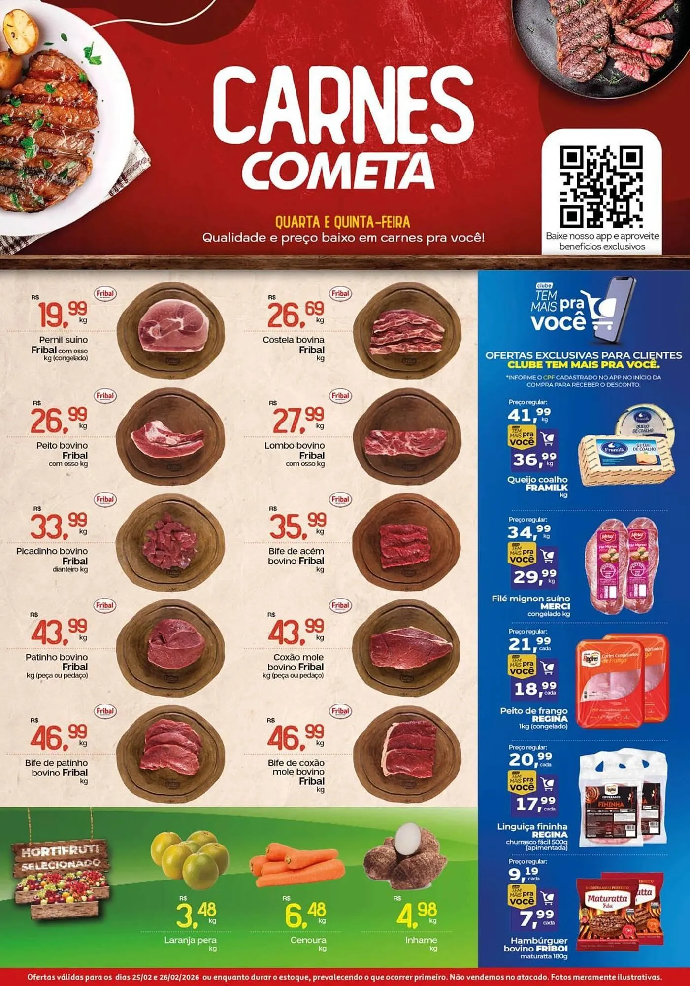 Encarte de Encarte Cometa Supermercados 25 de fevereiro até 26 de fevereiro 2026 - Pagina 1
