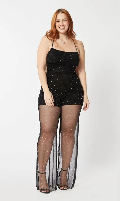 Macacão Tule Termocolante - Preto