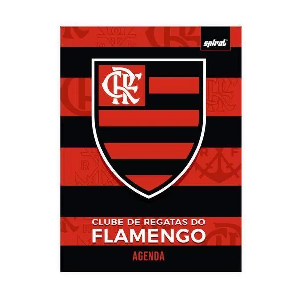 Agenda escolar permanente, Flamengo, 114 folhas, 2637215, Spiral - PT 1 UN
