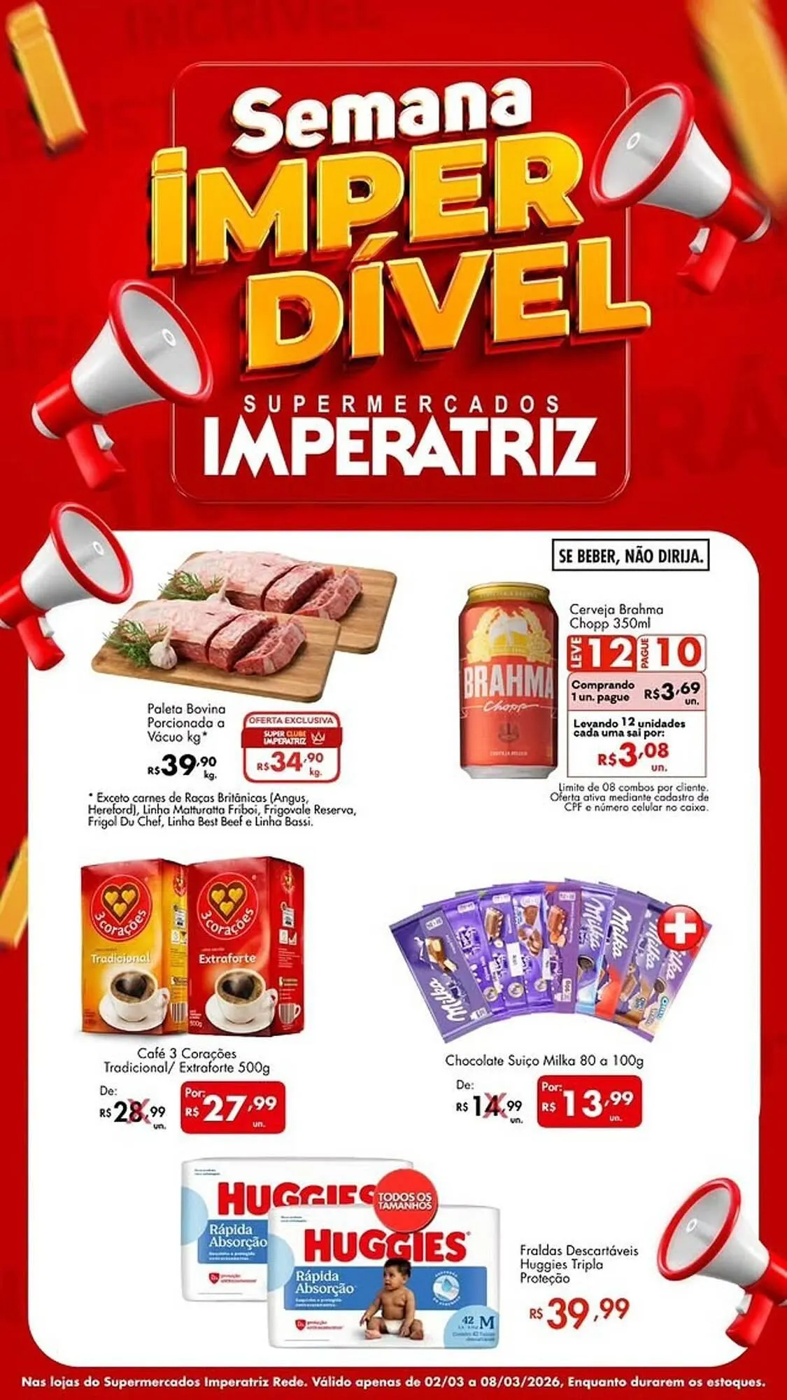 Encarte de Catálogo Supermercados Imperatriz 3 de março até 8 de março 2026 - Pagina 1