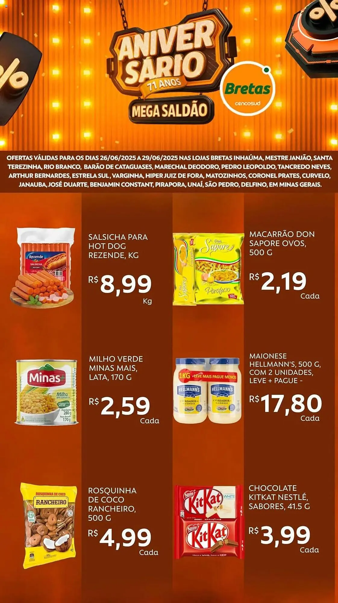 Encarte de Catálogo Supermercados Bretas 26 de junho até 29 de junho 2025 - Pagina 6