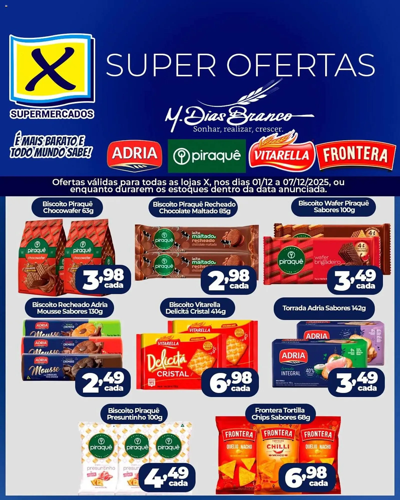 Encarte de Folheto X Supermercados 1 de dezembro até 7 de dezembro 2025 - Pagina 1