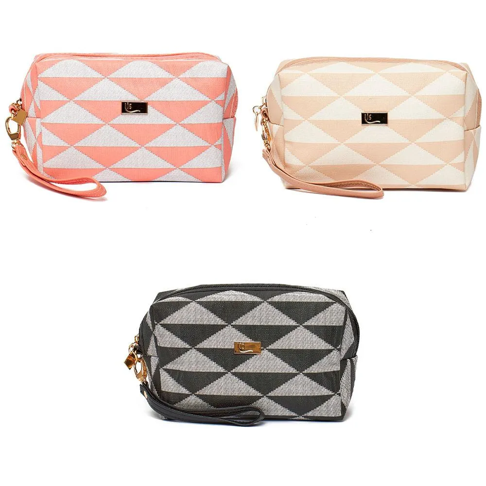 Necessaire com Alça Lis em PVC Estampa Triangular Sortida NS2345 - Qualis