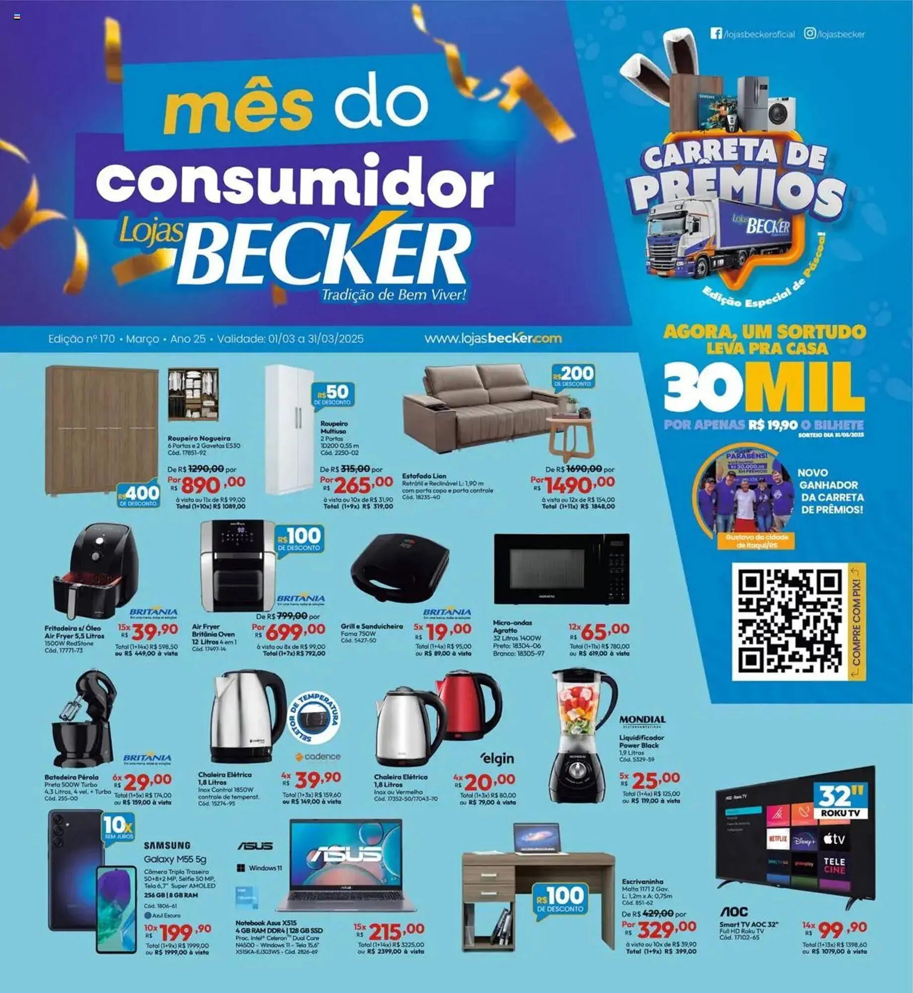 Encarte de Catálogo Lojas Becker 1 de março até 31 de março 2025 - Pagina 1