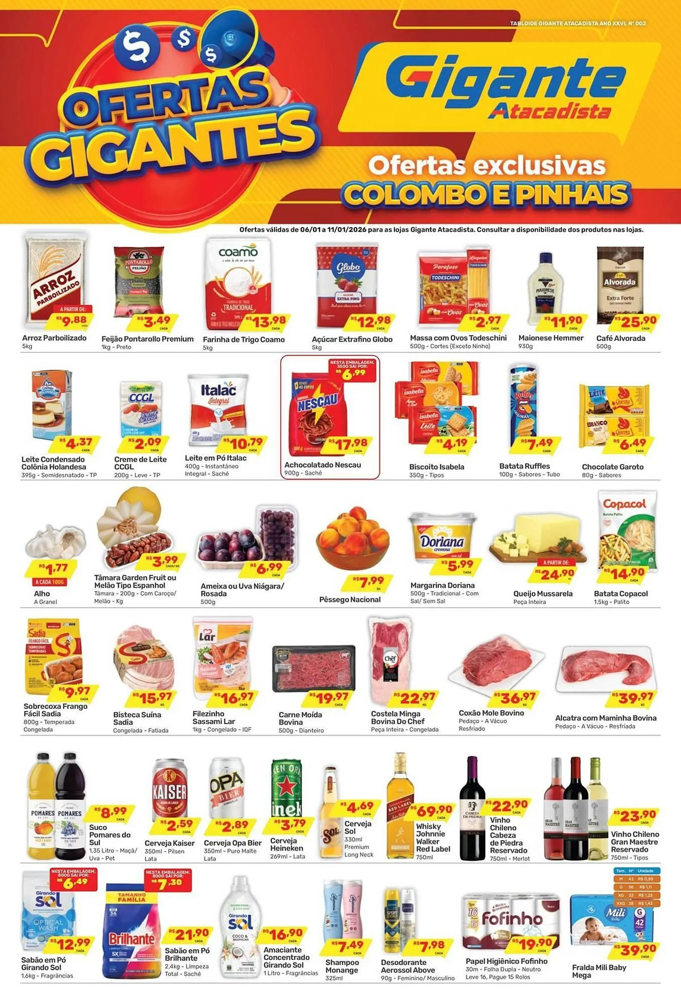 Encarte de Encarte Gigante Atacadista 6 de janeiro até 11 de janeiro 2026 - Pagina 1