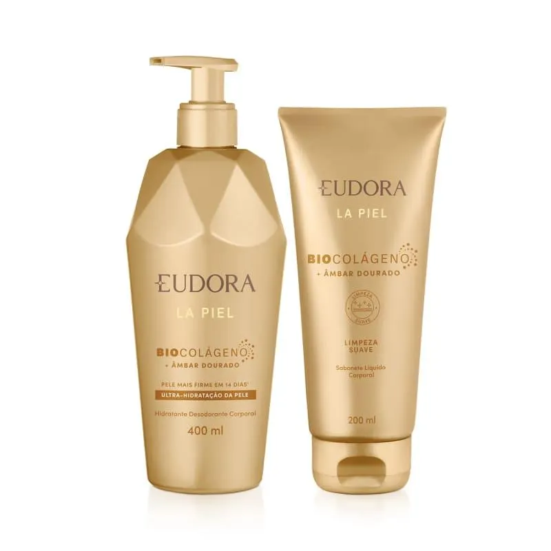 Combo La Piel Âmbar Dourado: Sabonete Líquido 200ml + Hidratante Desodorante 400ml