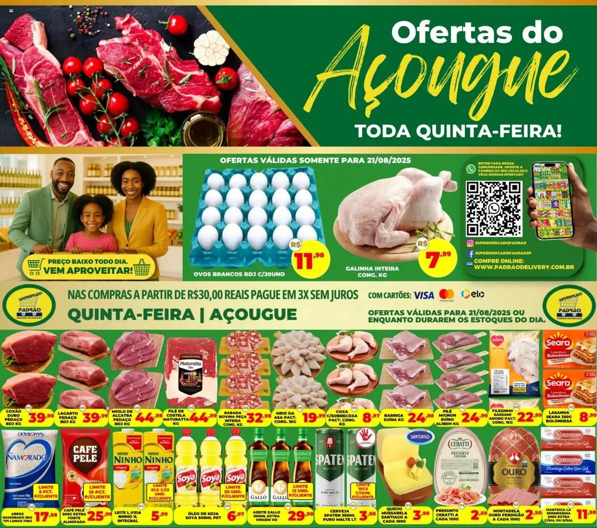 Encarte de Catálogo Supermercado Padrão 19 de agosto até 21 de agosto 2025 - Pagina 1
