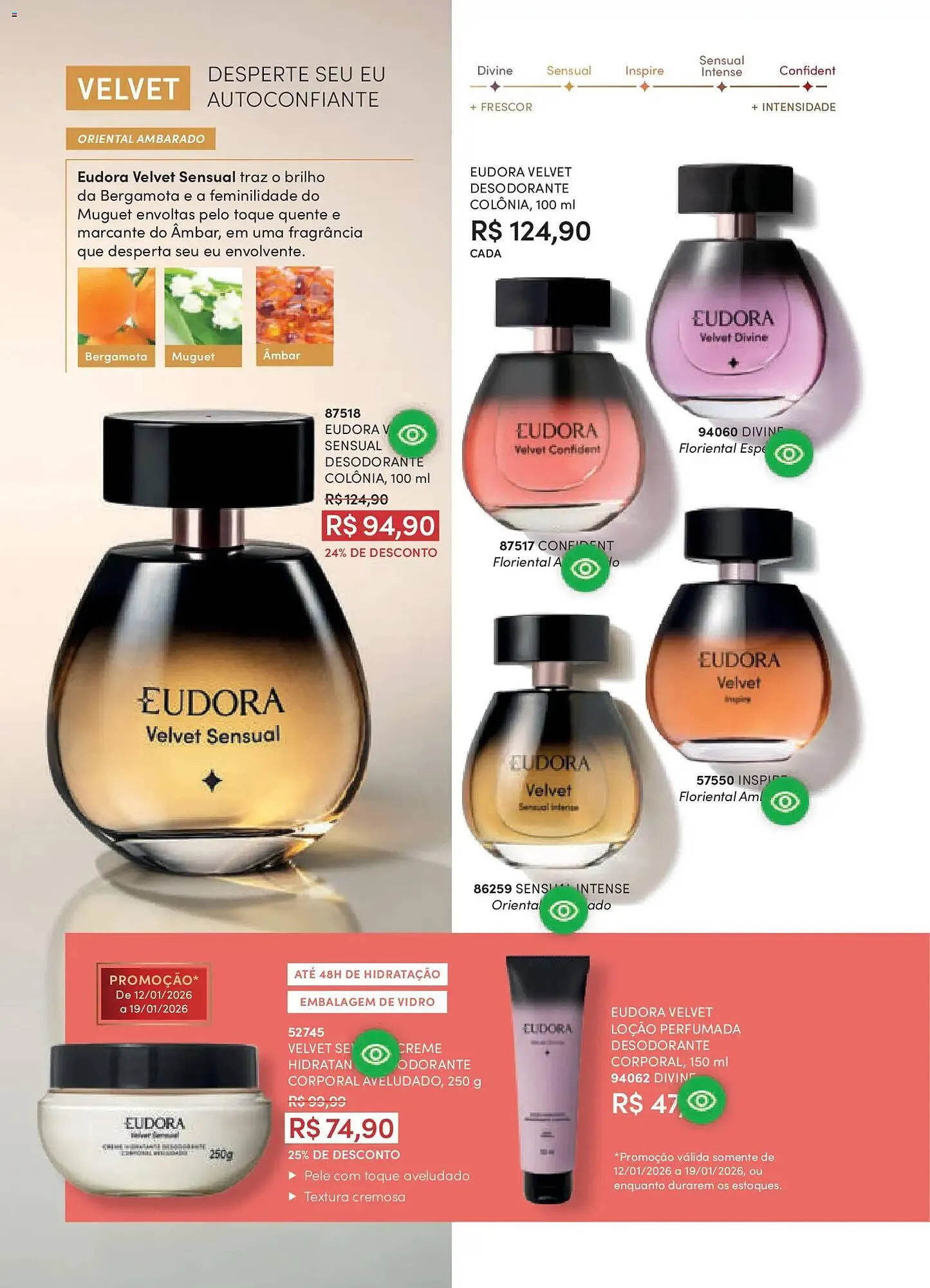 Encarte de Catálogo Eudora 8 de janeiro até 31 de janeiro 2026 - Pagina 109