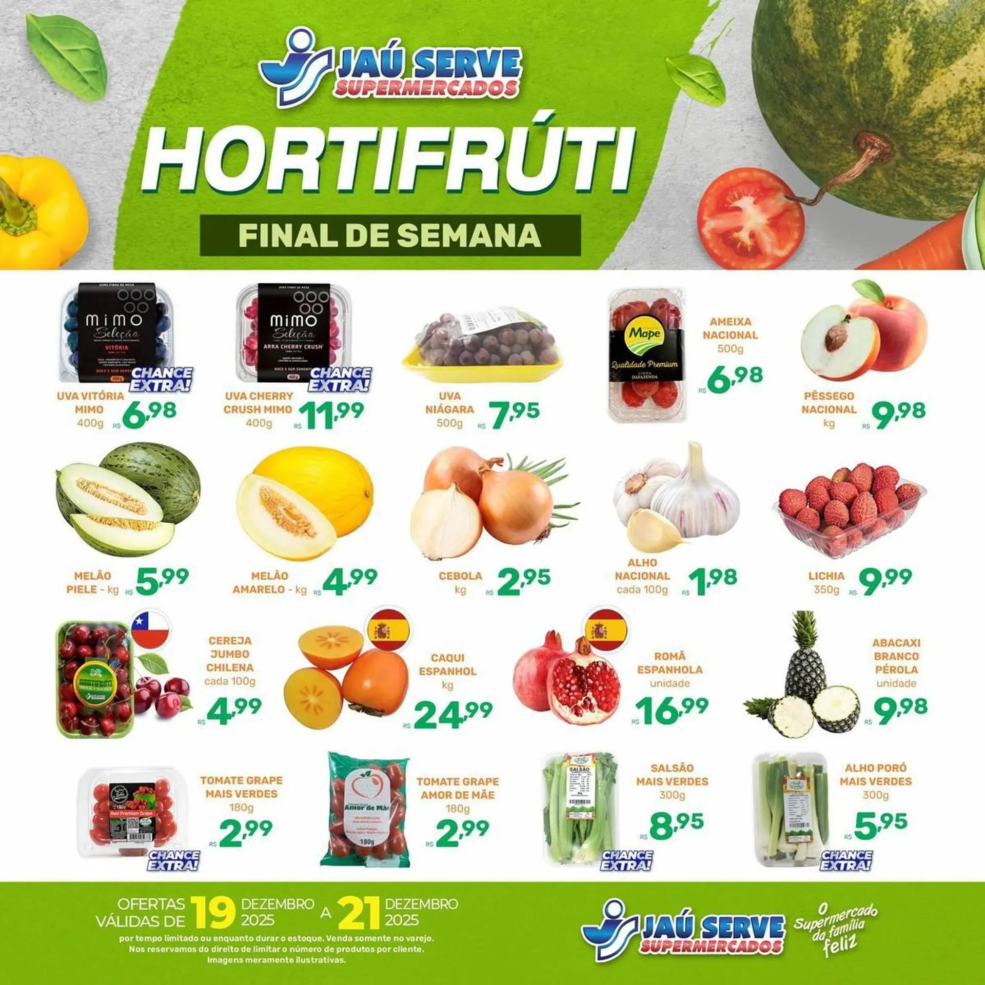 Encarte de Catálogo Supermercados Jau Serve 19 de dezembro até 21 de dezembro 2025 - Pagina 1