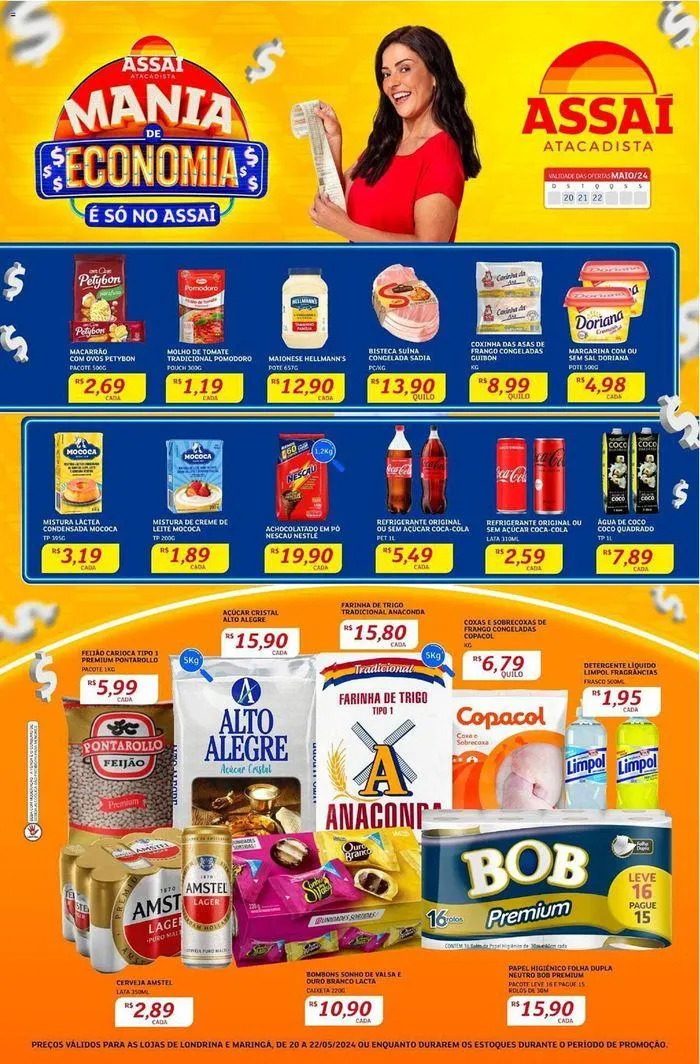 Encarte de Ofertas Assaí Atacadista 20 de maio até 22 de maio 2024 - Pagina 1