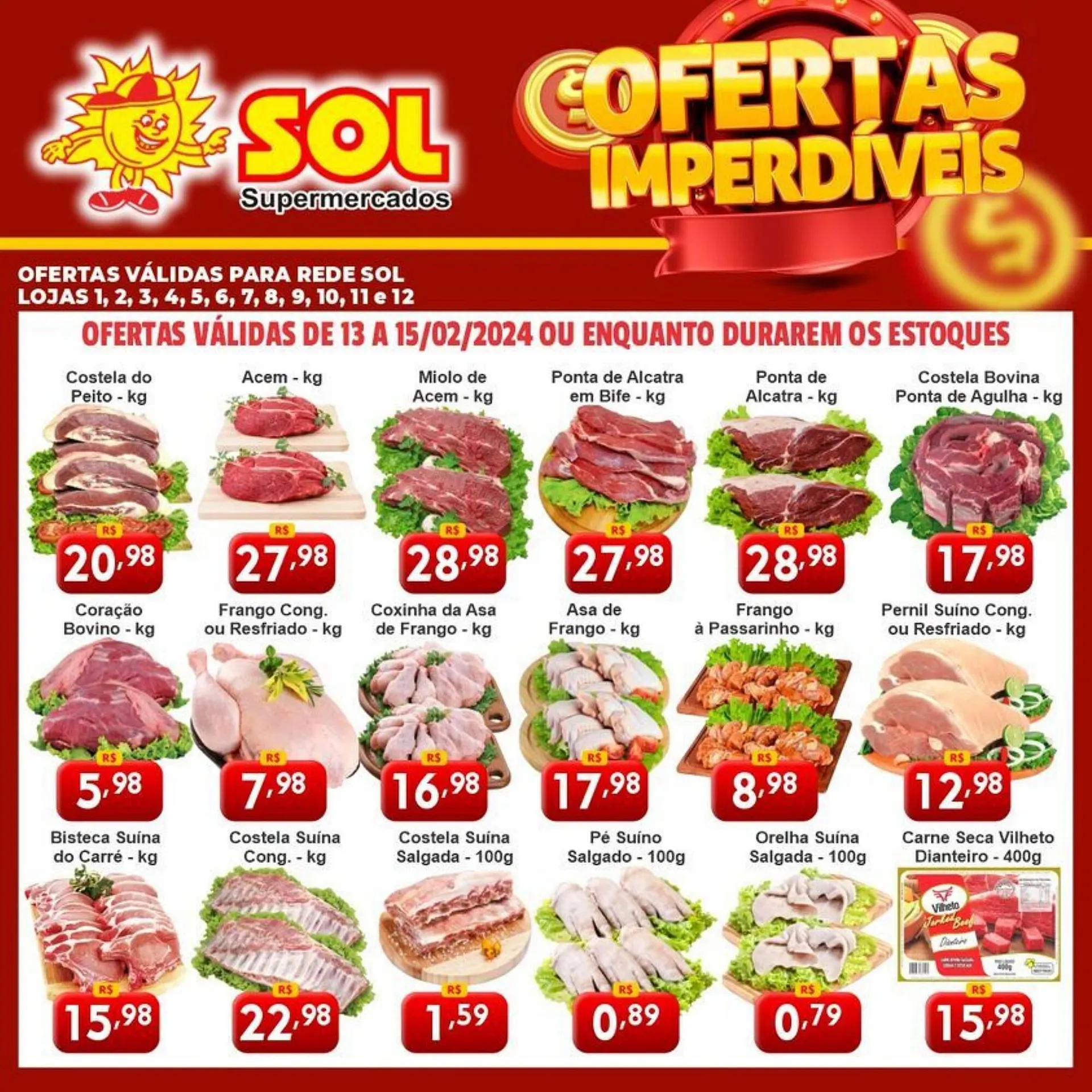 Encarte de Catálogo Sol Supermercados 13 de fevereiro até 15 de fevereiro 2024 - Pagina