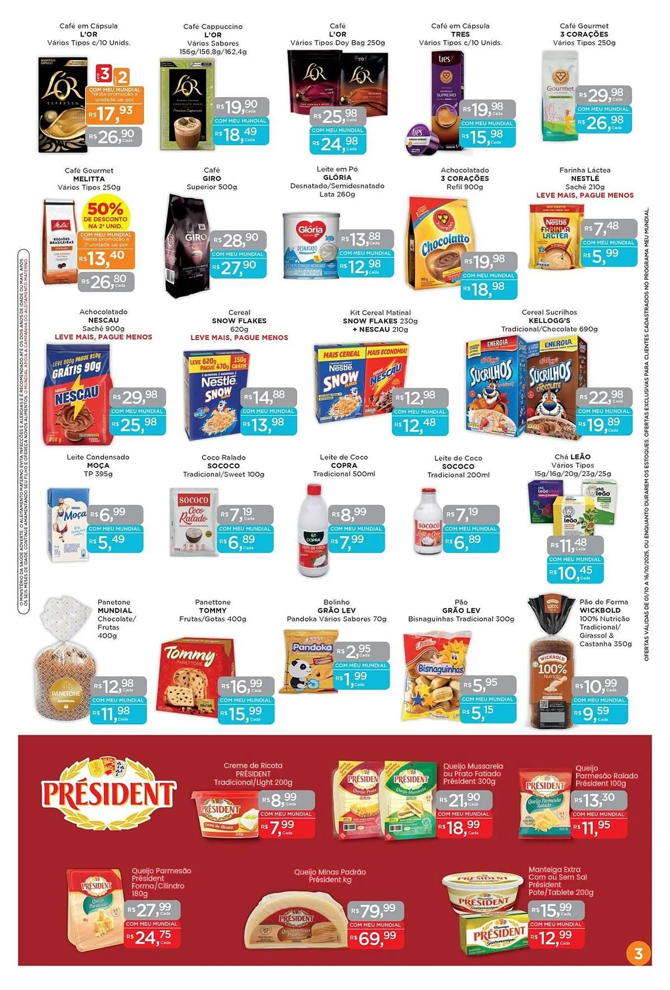Encarte de Encarte Supermercados Mundial 2 de outubro até 16 de outubro 2025 - Pagina 3