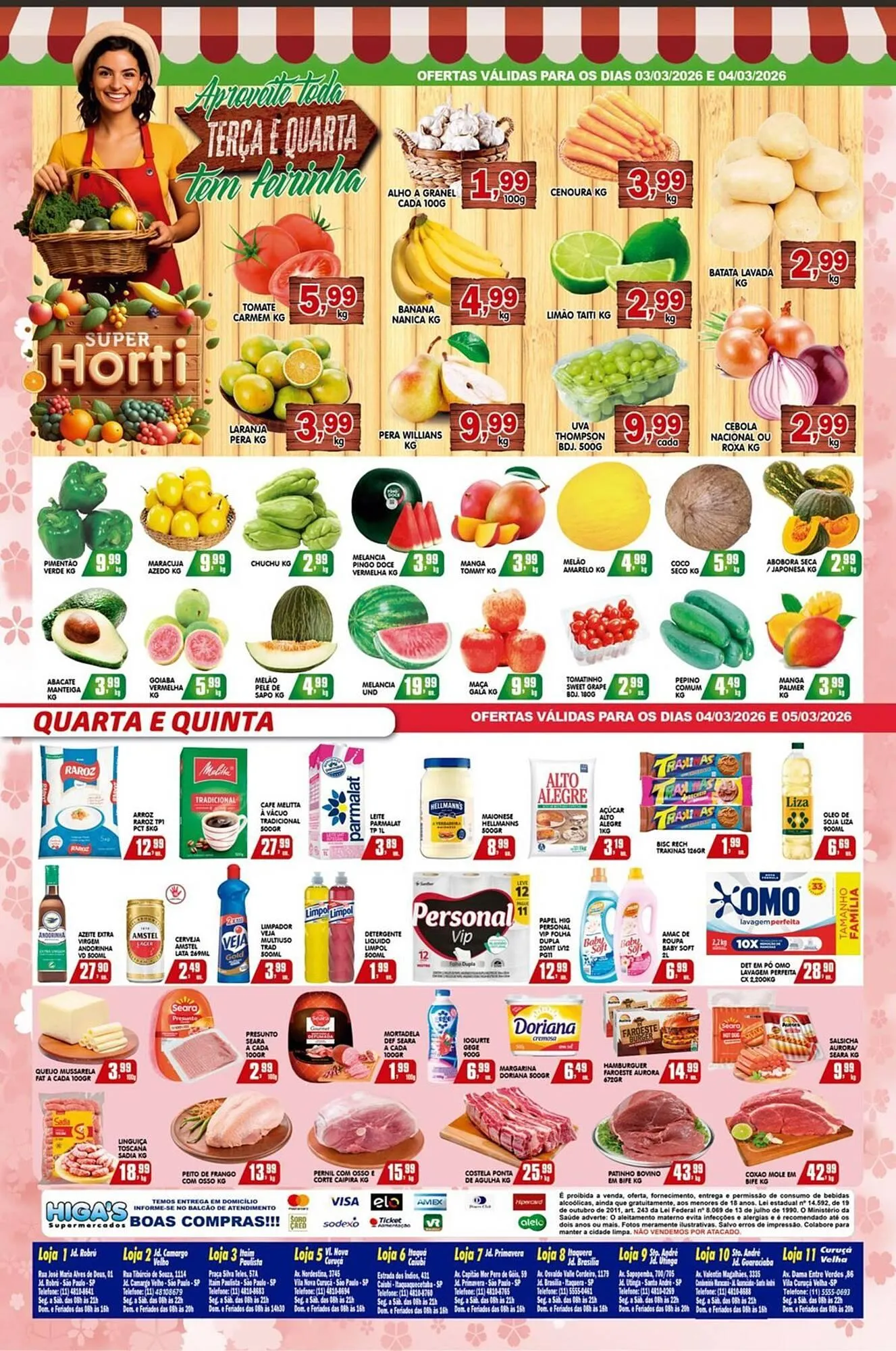 Encarte de Folheto Higa's Supermercado 4 de março até 10 de março 2026 - Pagina 3