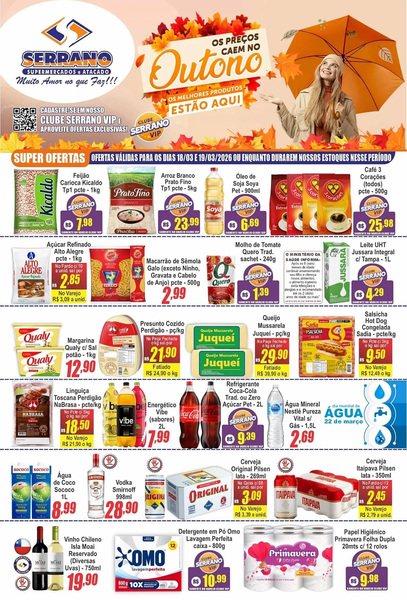 Encarte de Catálogo Serrano Supermercado 18 de março até 25 de março 2026 - Pagina 1