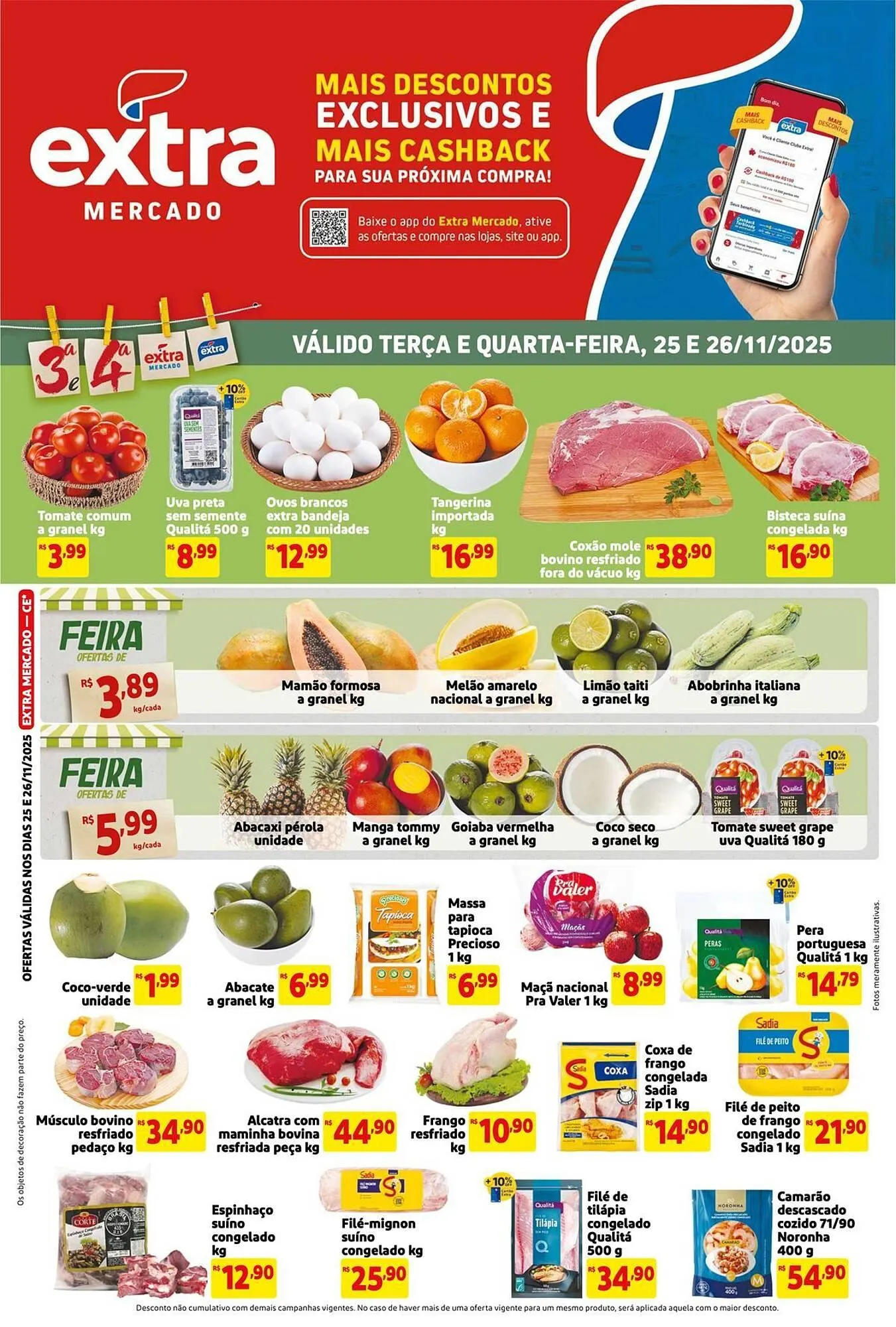 Encarte de Encarte Mercado Extra 25 de novembro até 26 de novembro 2025 - Pagina 1