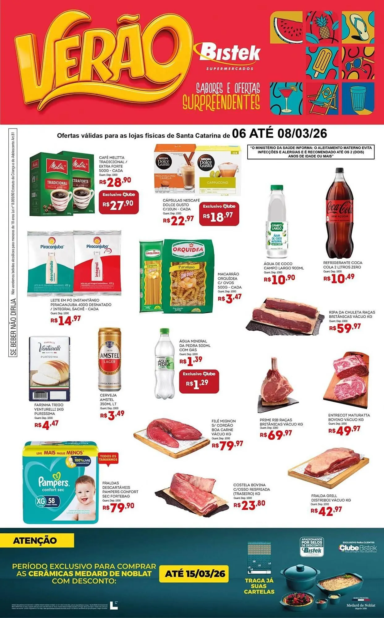 Encarte de Encarte Bistek Supermercados 6 de março até 8 de março 2026 - Pagina 1