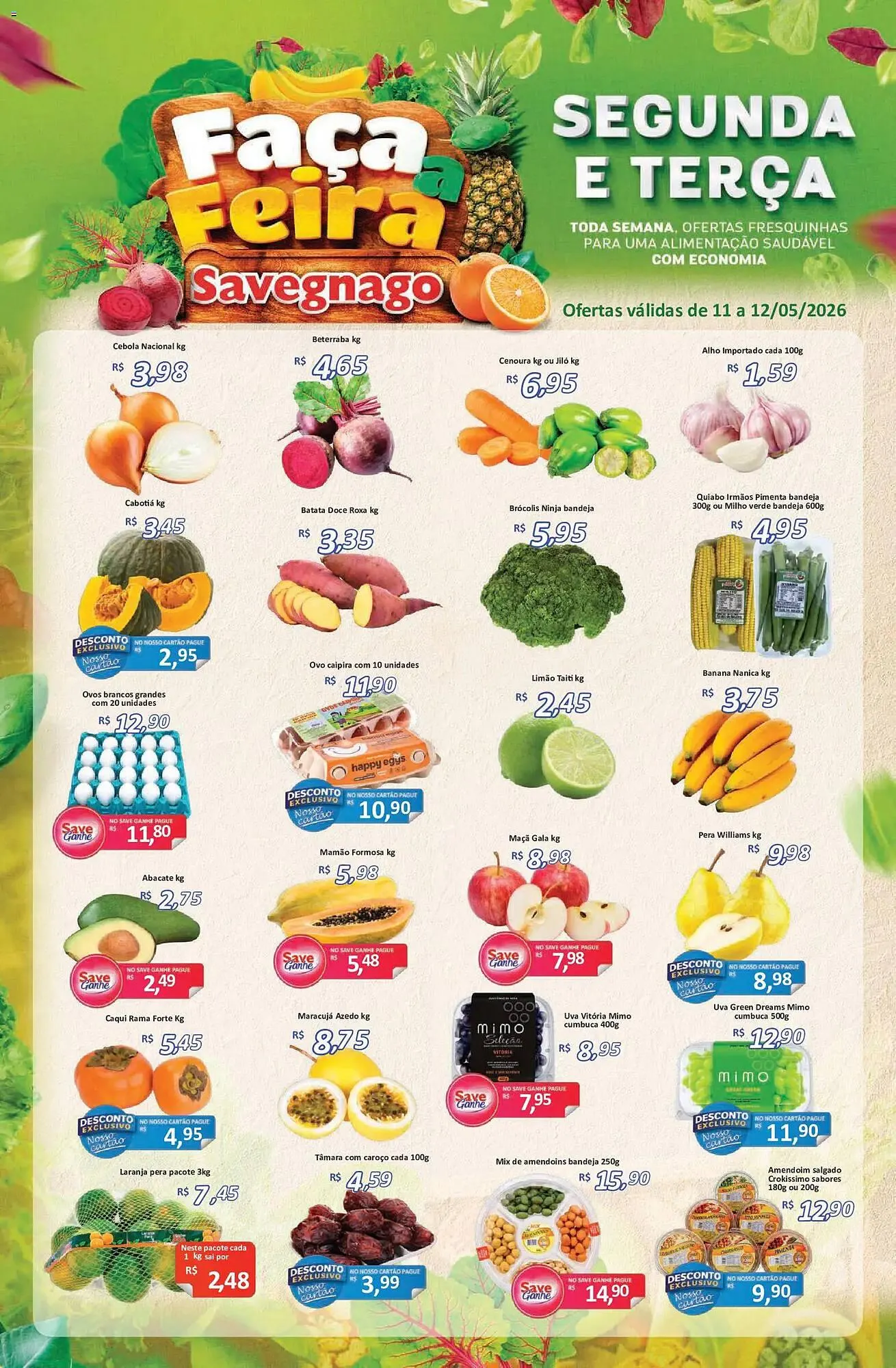 Encarte de Catálogo Supermercados Savegnago 11 de maio até 12 de maio 2026 - Pagina 1