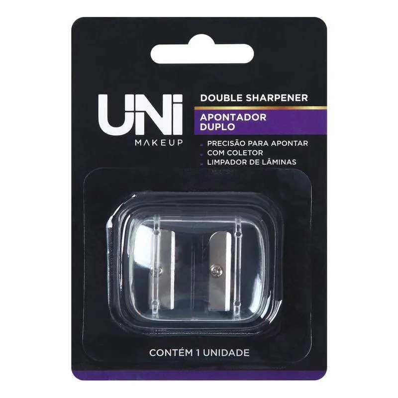 Apontador Duplo para Lápis de Olho/Boca com Coletor - Unimakeup