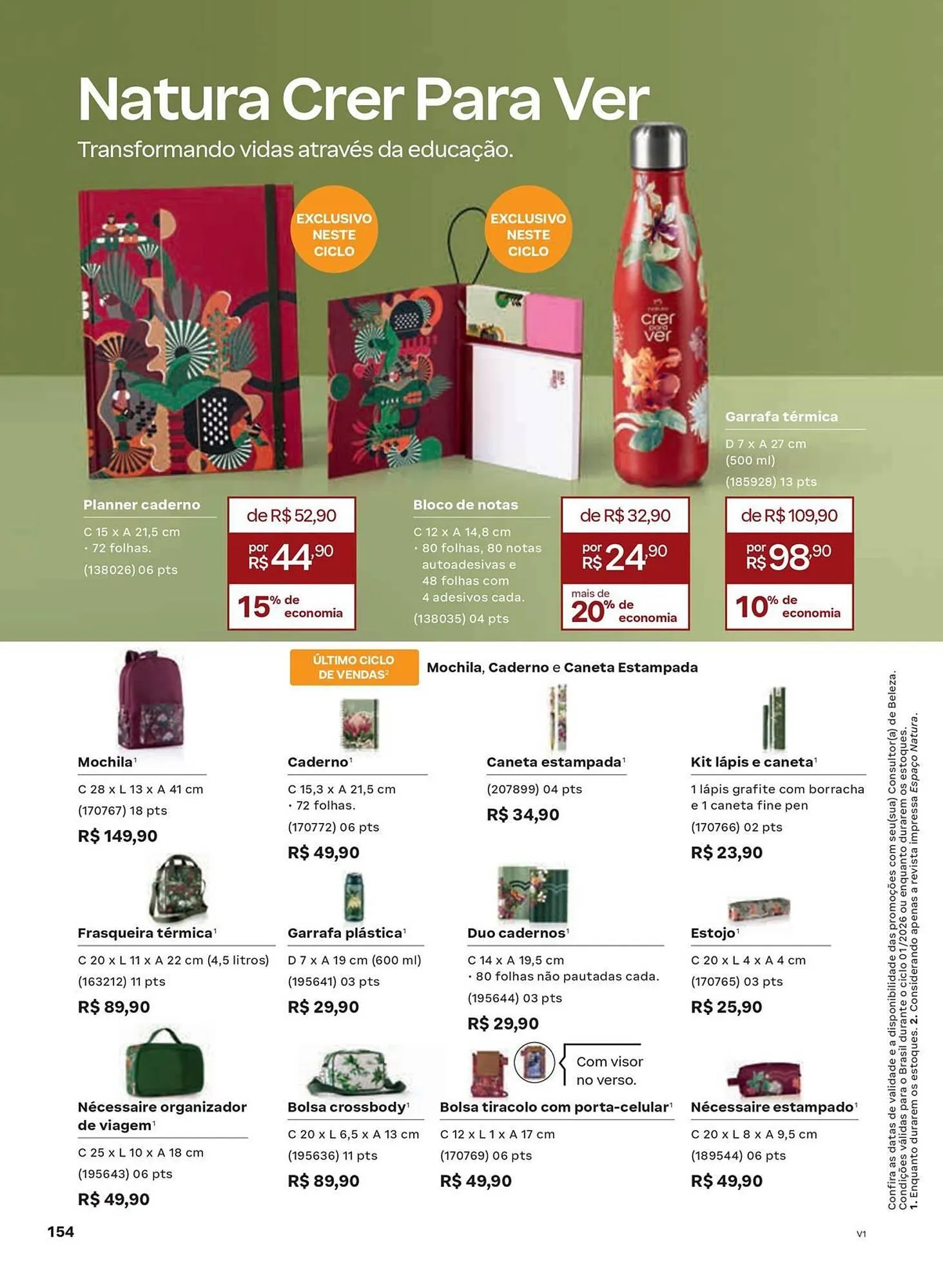 Encarte de Catálogo Natura 1 de janeiro até 31 de janeiro 2026 - Pagina 154
