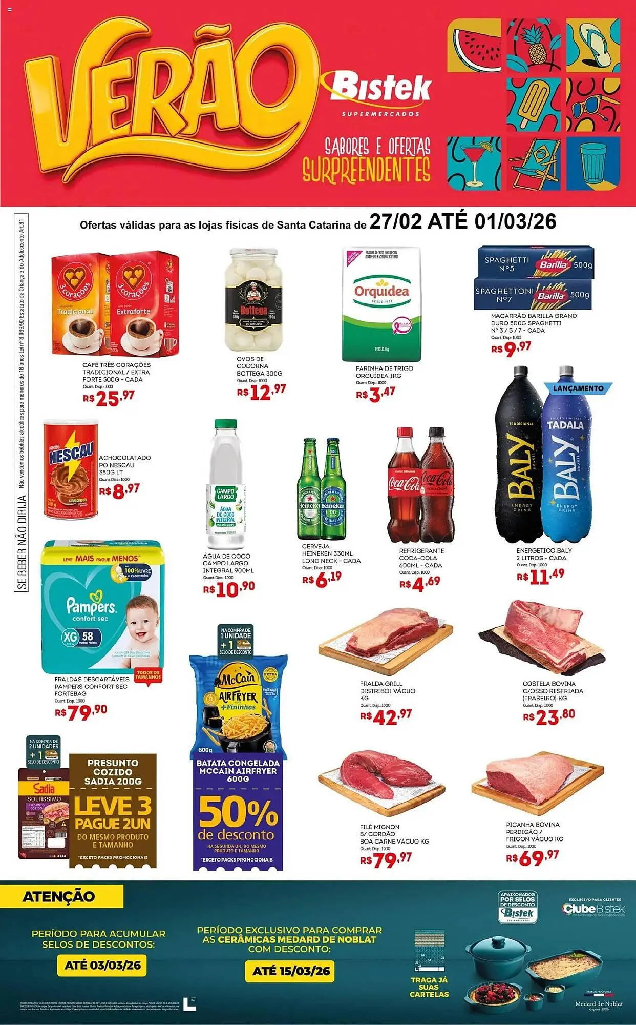 Encarte de Encarte Bistek Supermercados 27 de fevereiro até 1 de março 2026 - Pagina 1
