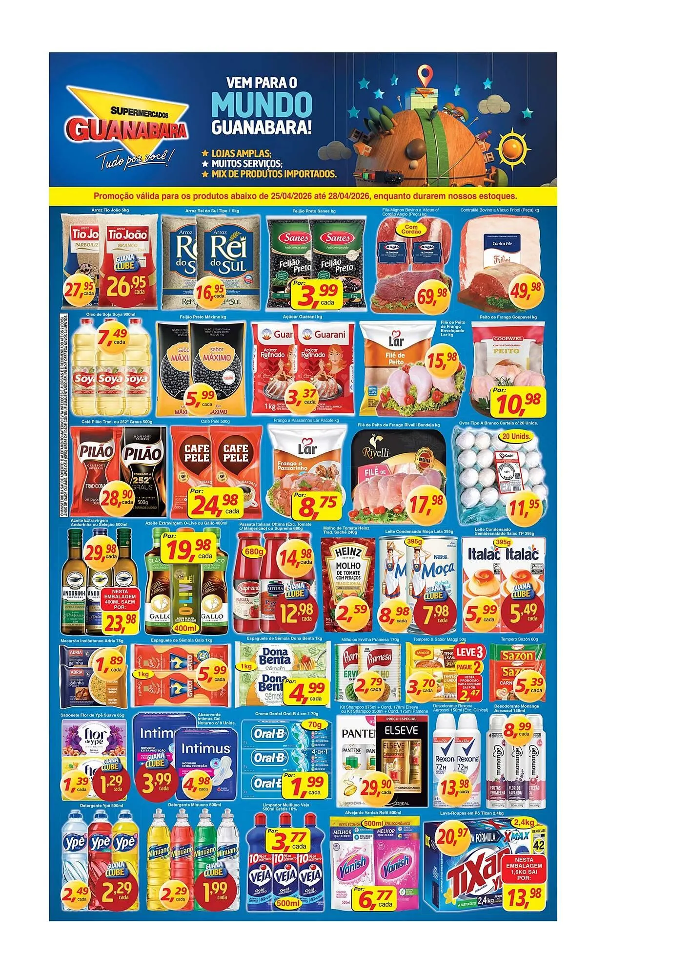 Encarte de Encarte Supermercados Guanabara 25 de abril até 28 de abril 2026 - Pagina 1