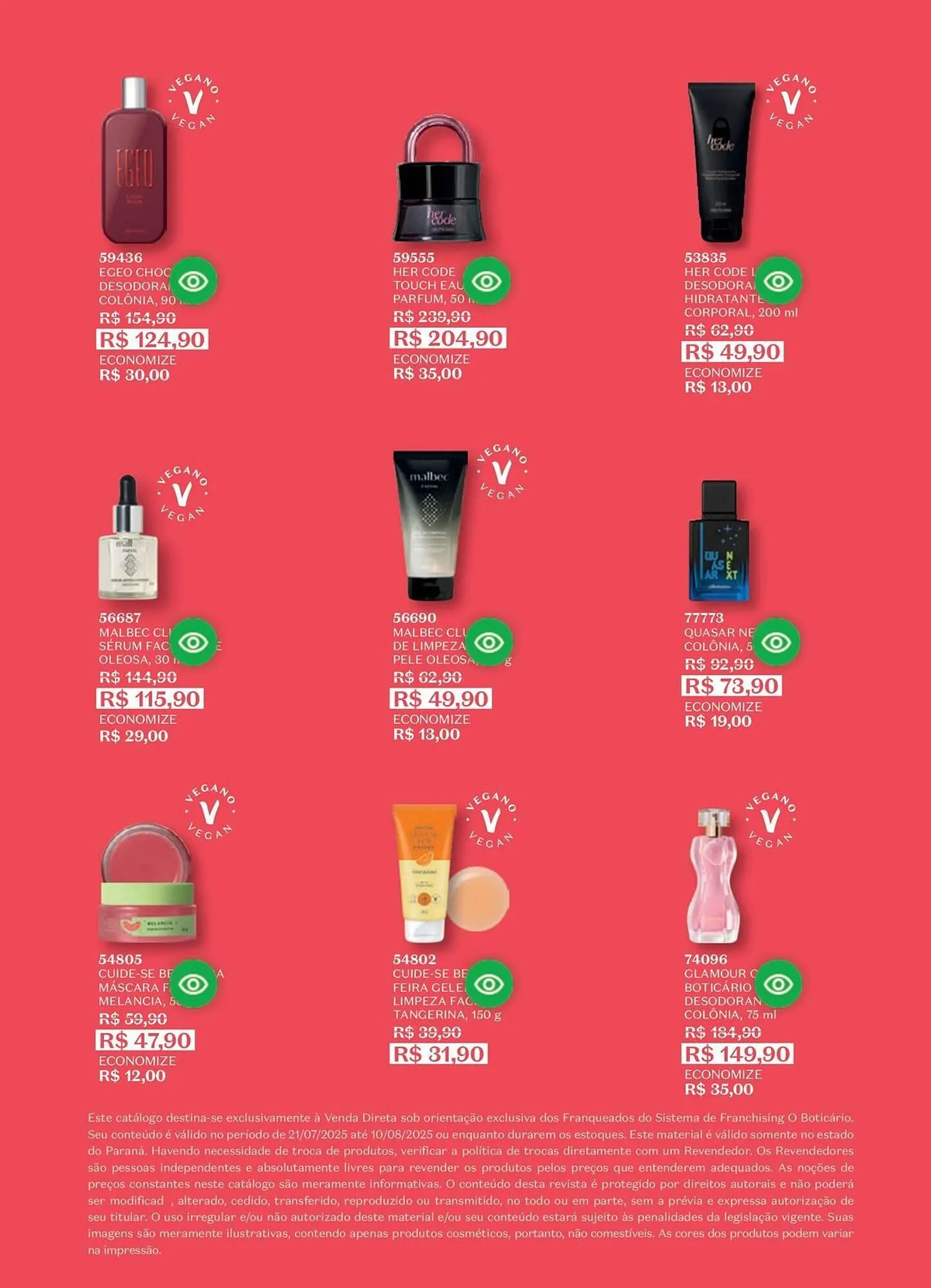 Encarte de Catálogo O Boticário 23 de julho até 11 de agosto 2025 - Pagina 210