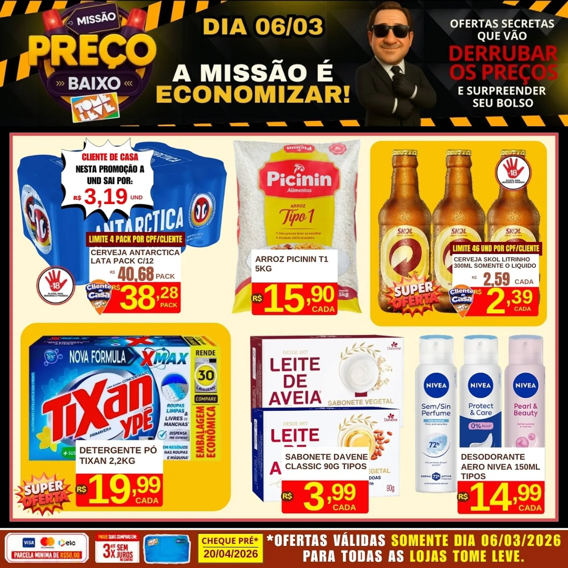 Encarte de Catálogo Tome Leve 6 de março até 6 de março 2026 - Pagina 1