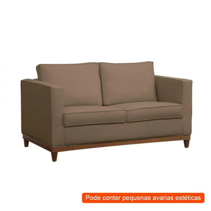 [OUTLET] Sofá 2 Lugares Aspen Suede Marrom