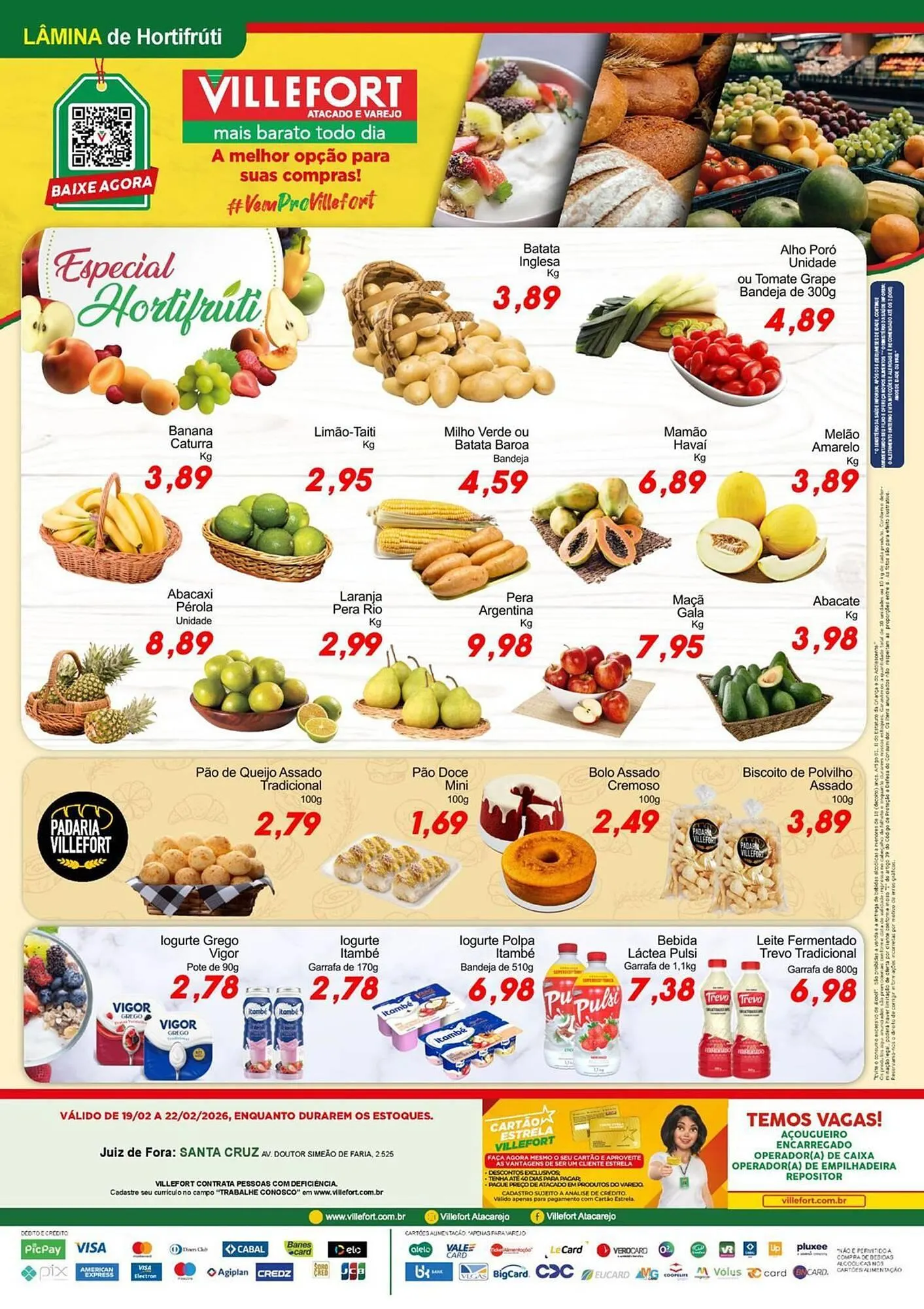 Encarte de Catálogo Villefort Atacadista 19 de fevereiro até 22 de fevereiro 2026 - Pagina 1