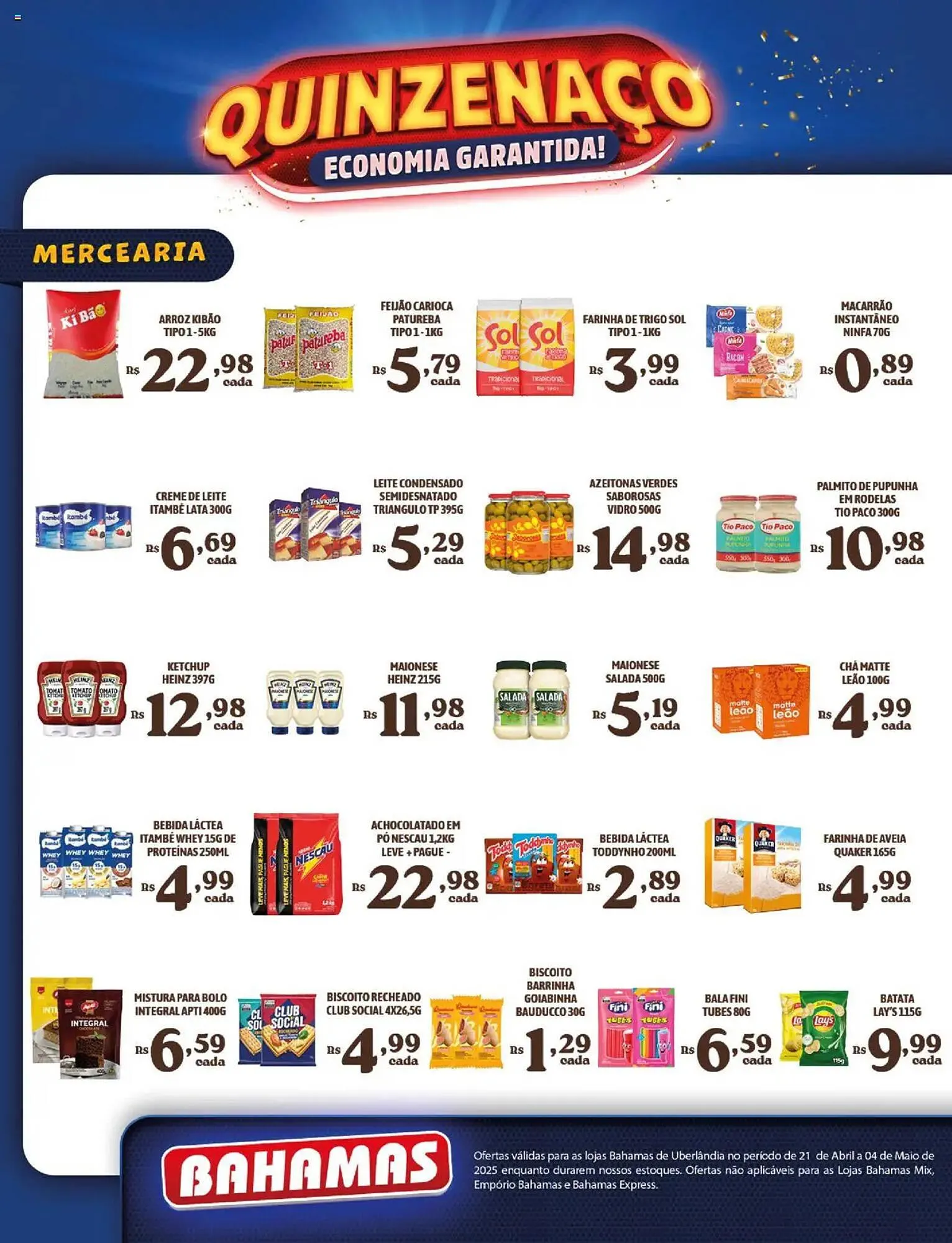 Encarte de Catálogo Bahamas Supermercados 21 de abril até 4 de maio 2025 - Pagina 2