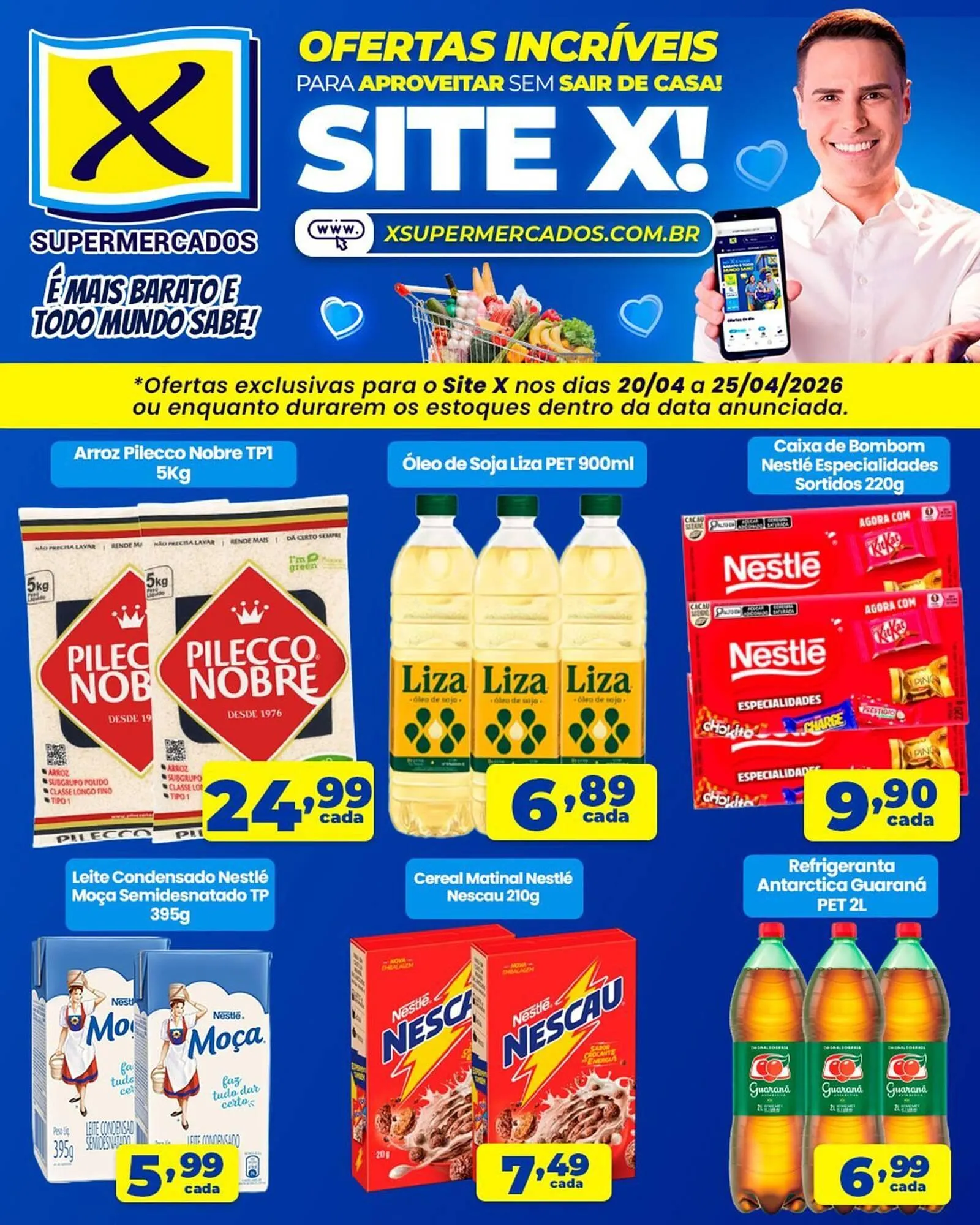 Encarte de Folheto X Supermercados 20 de abril até 25 de abril 2026 - Pagina 1