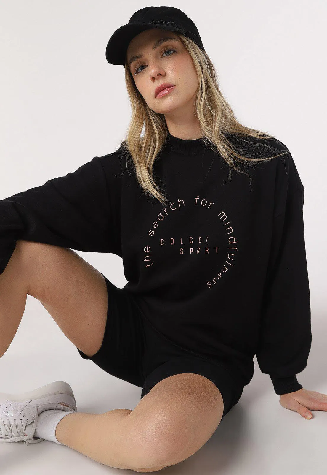 Blusa de Moletom Fechada Colcci Mindfulness Preta