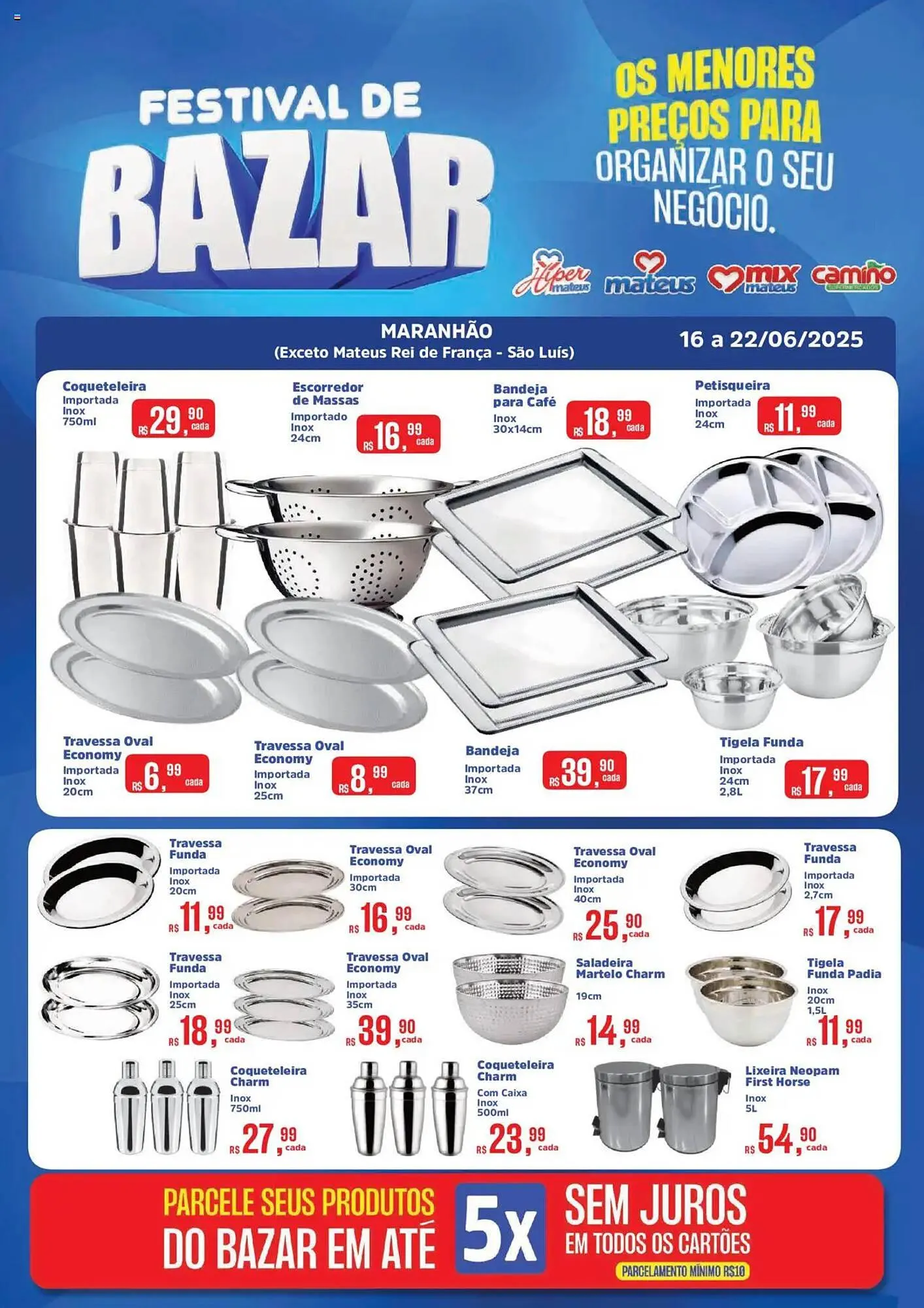 Encarte de Catálogo Supermercados Mateus 16 de junho até 22 de junho 2025 - Pagina 1