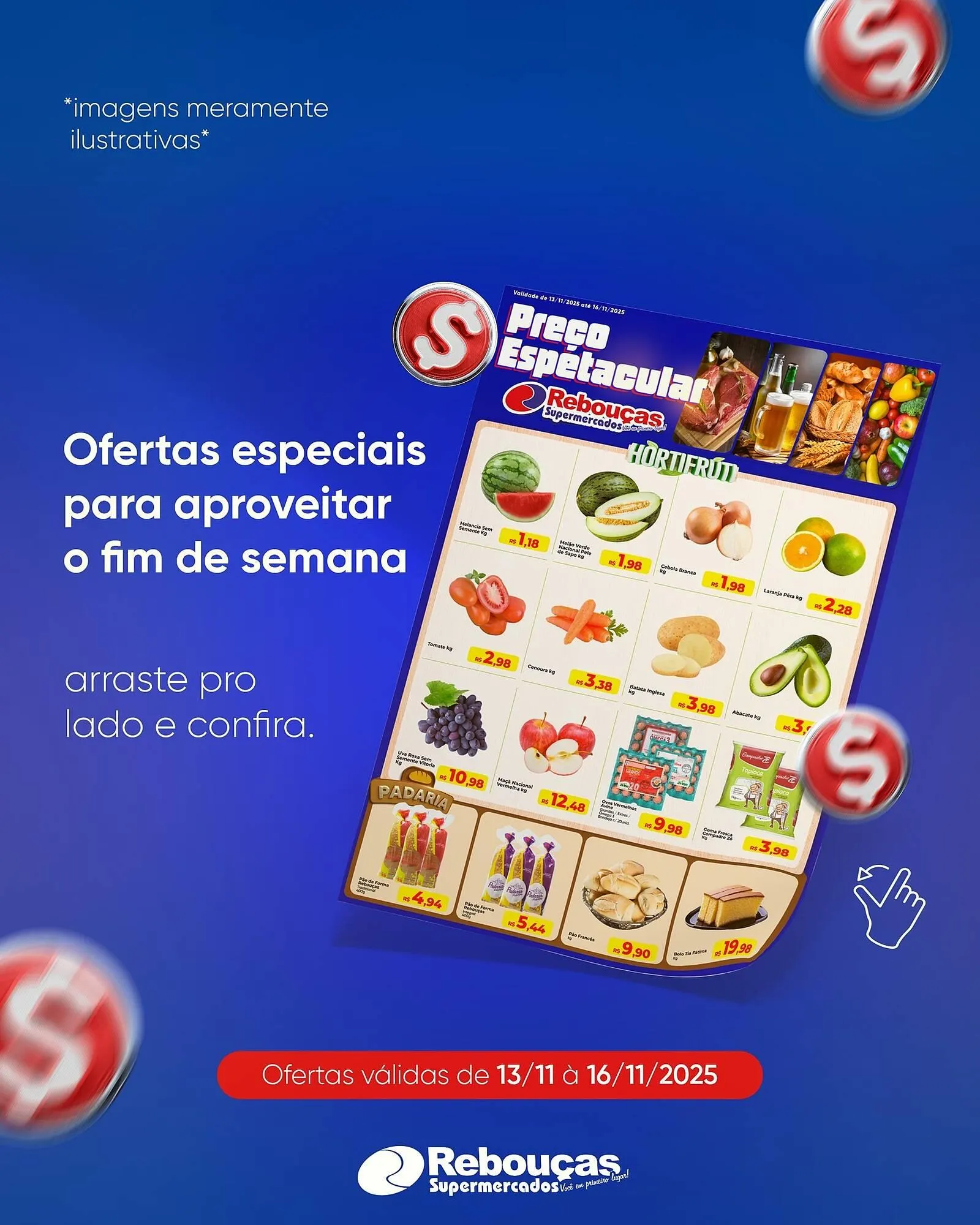 Encarte de Catálogo Rebouças Supermercados 13 de novembro até 16 de novembro 2025 - Pagina 1