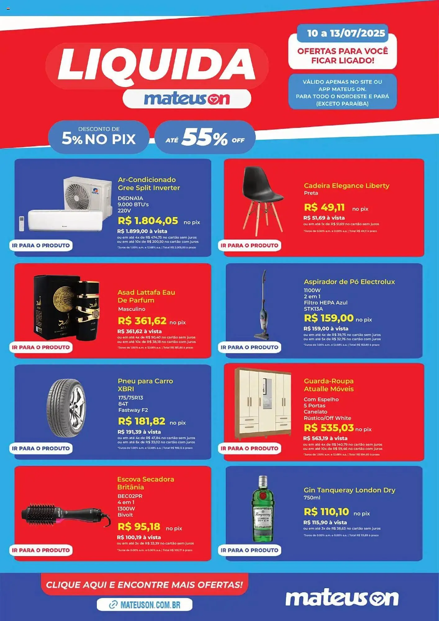 Encarte de Catálogo Supermercados Mateus 10 de julho até 14 de julho 2025 - Pagina 1