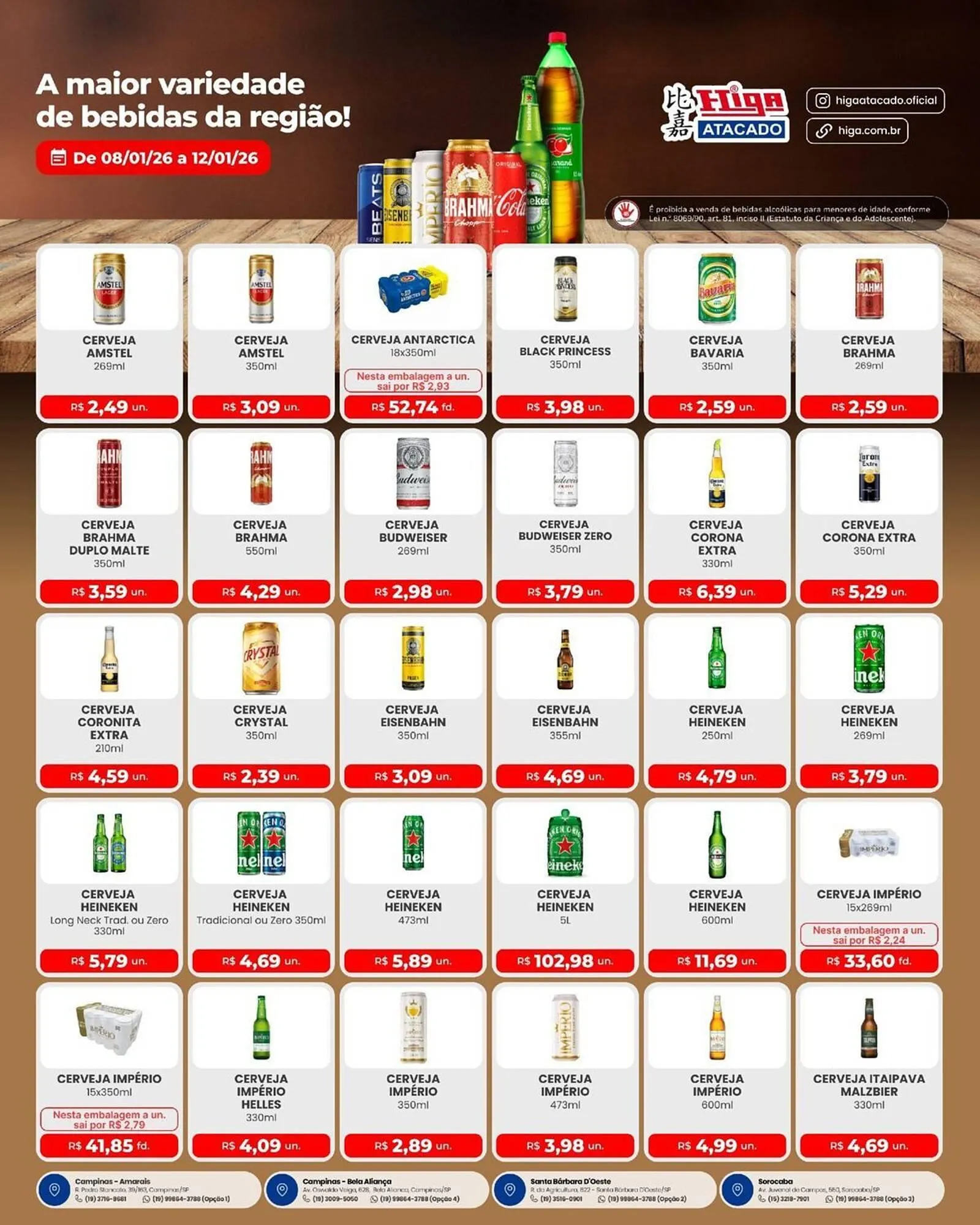 Encarte de Folheto Higa Atacado 8 de janeiro até 12 de janeiro 2026 - Pagina 1