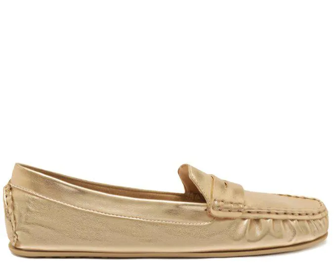 Mocassim Dourado Pespontos