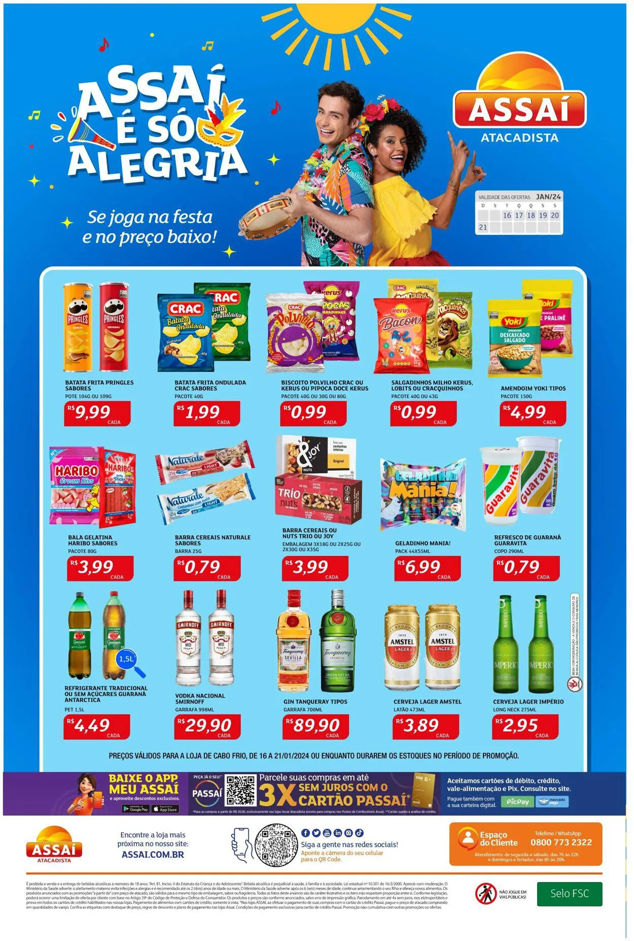 Encarte de Assaí Atacadista - Rio de Janeiro 16 de janeiro até 21 de janeiro 2024 - Pagina 1