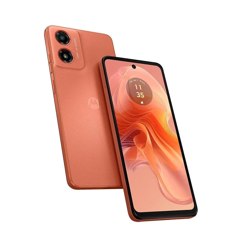 Smartphone Motorola Moto G04s Android Tela 6.6" 128GB Câmera 50MP Unisoc T606 Octa-Core 1.6GHz Coral