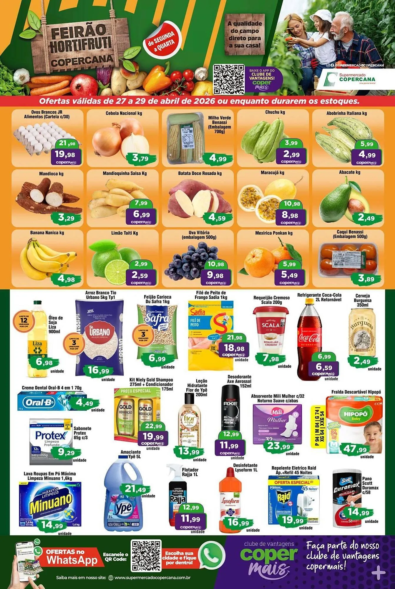 Encarte de Tabloide Copercana 27 de abril até 29 de abril 2026 - Pagina 1