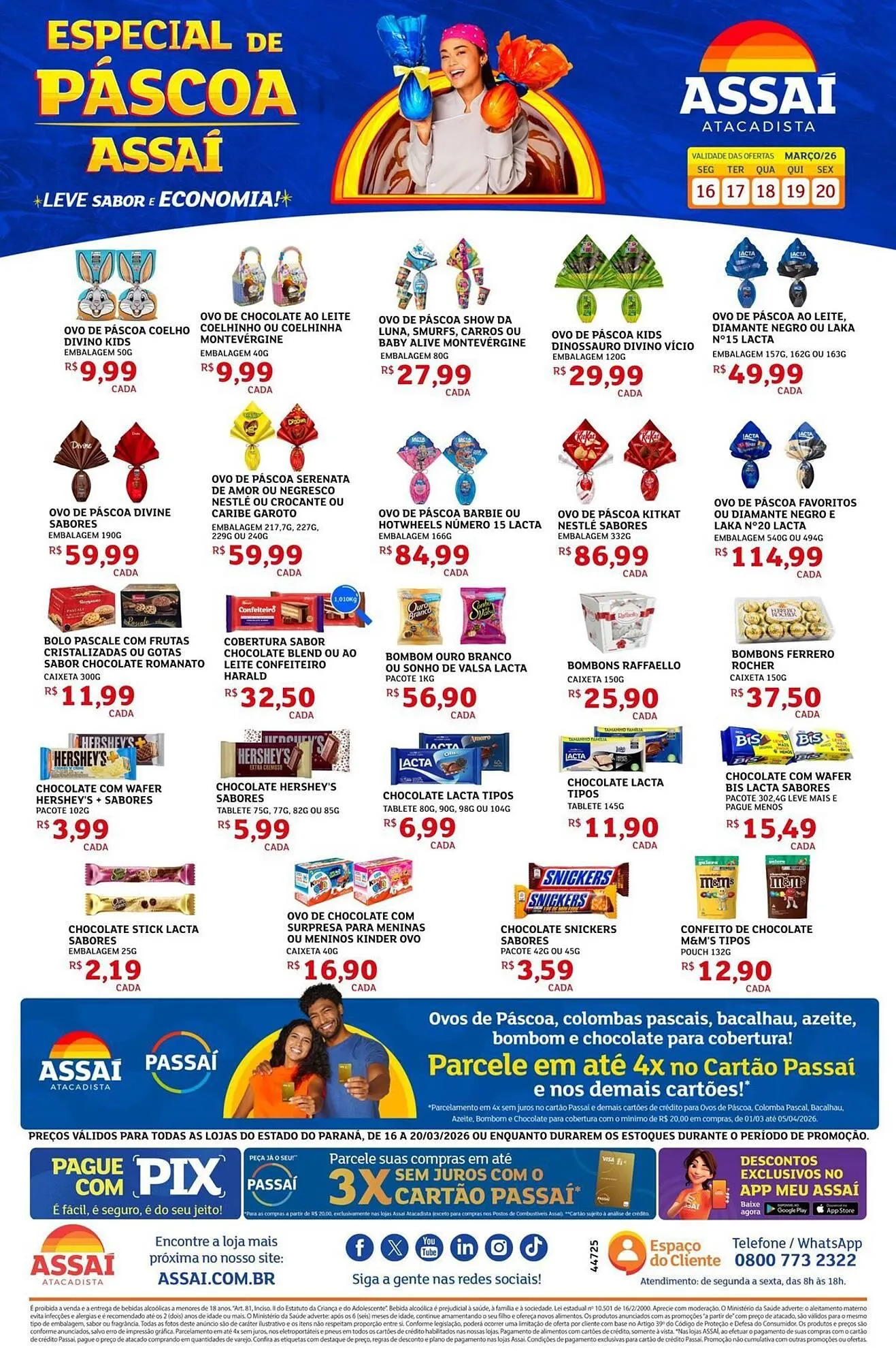 Encarte de Encarte Assaí Atacadista 16 de março até 20 de março 2026 - Pagina 1