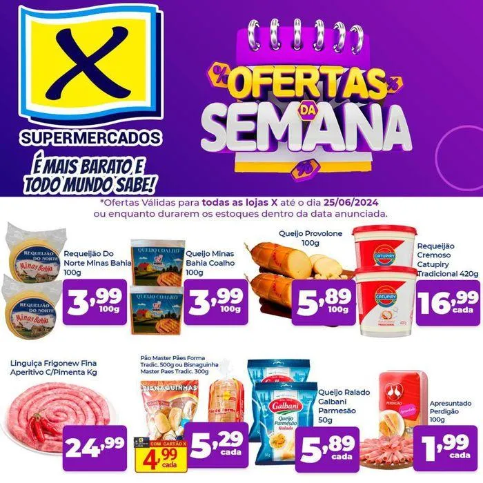 Encarte de Ofertas X Supermercados 20 de junho até 25 de junho 2024 - Pagina 1