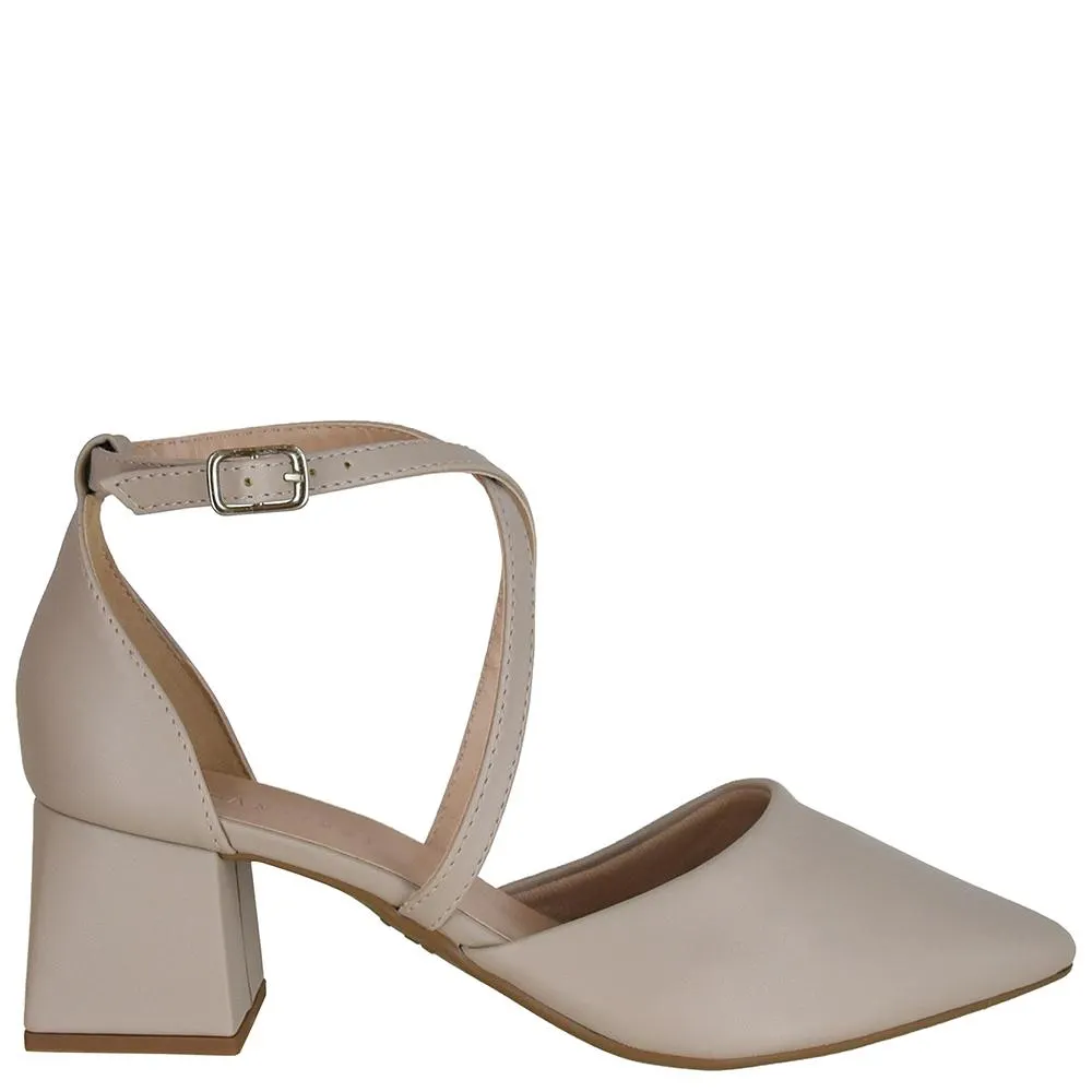 SAPATO SALTO QUADRADO MEDIO TIRAS CRUZADAS DI SANTINNI