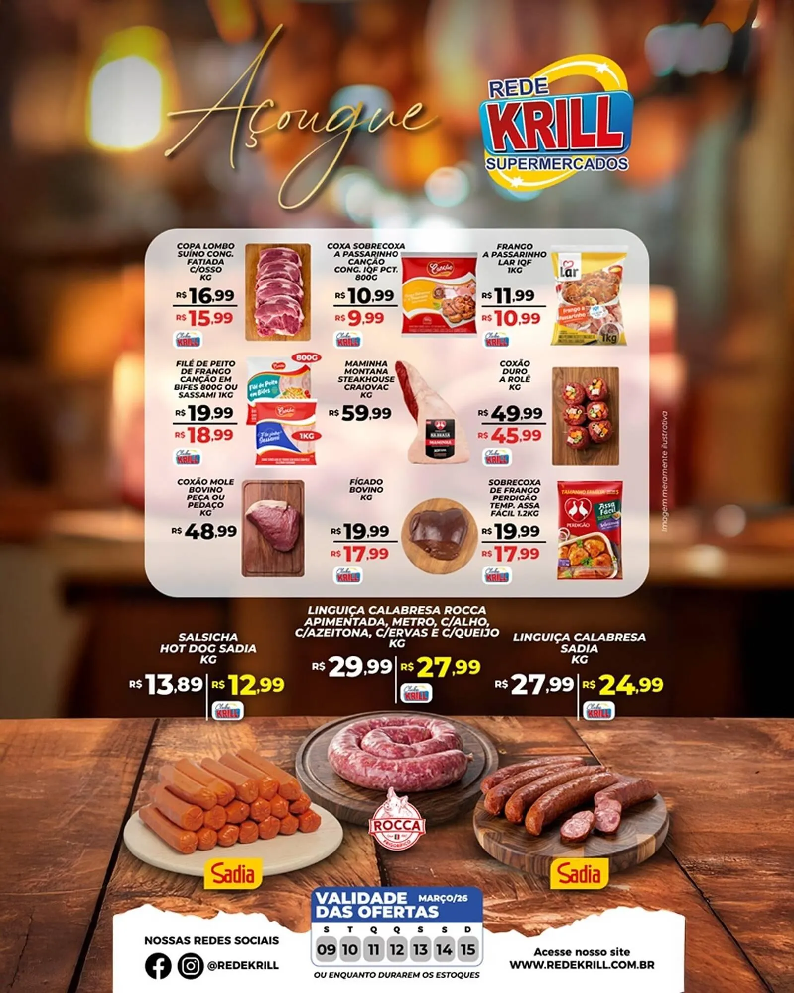 Encarte de Folheto Rede Krill 9 de março até 15 de março 2026 - Pagina 1