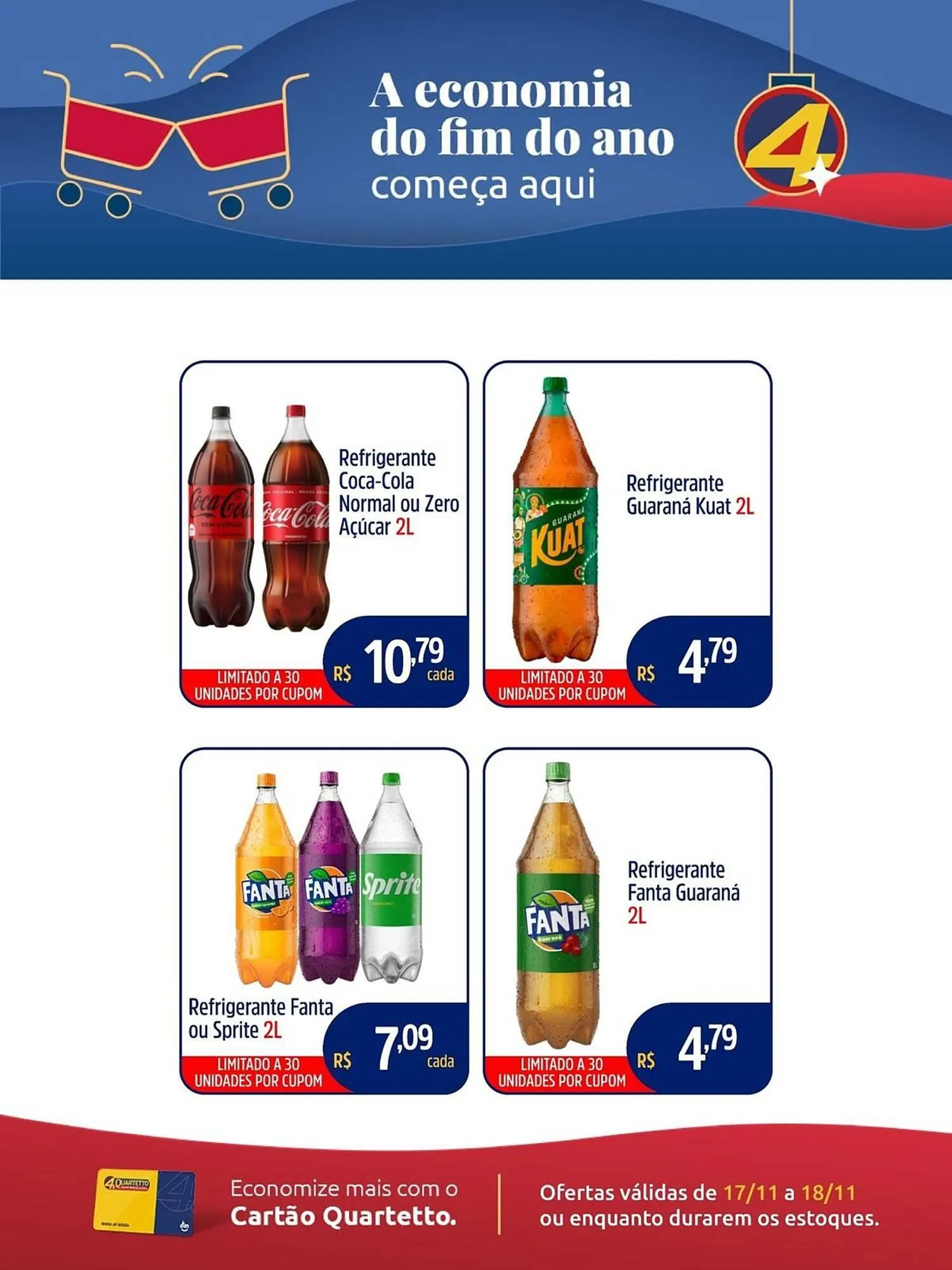 Encarte de Catálogo Quartetto Supermercados 17 de novembro até 18 de novembro 2025 - Pagina 1