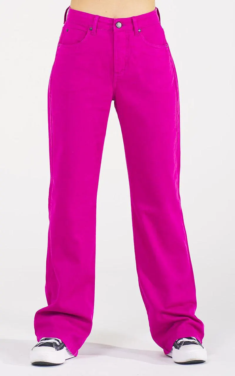 Calça Jeans Feminina Wide Leg - BROMELIA