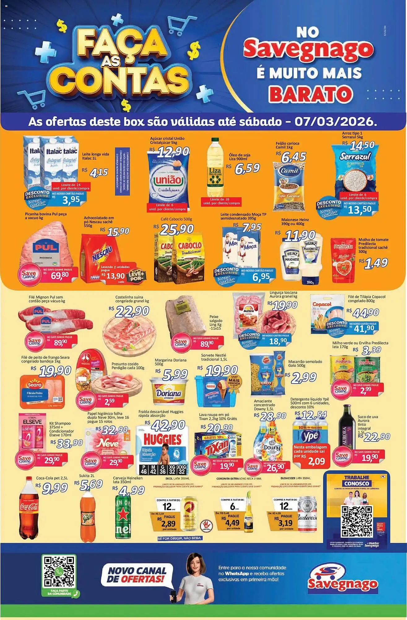Encarte de Catálogo Supermercados Savegnago 5 de março até 8 de março 2026 - Pagina 1