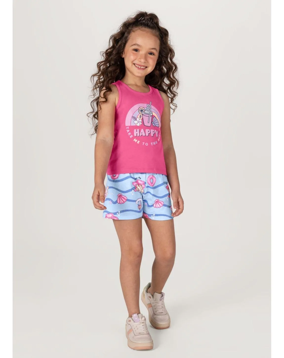 Conjunto Infantil Menina Em Malha Brandili