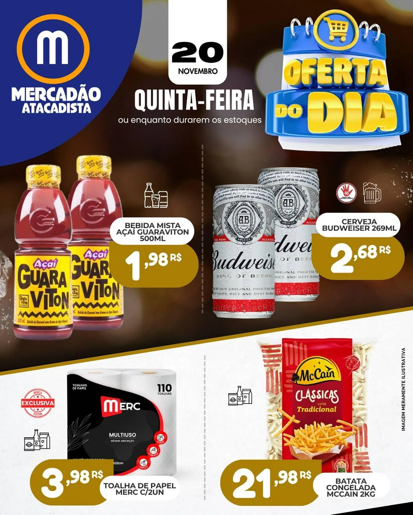 Encarte de Folheto Mercadão Atacadista 20 de novembro até 24 de novembro 2025 - Pagina 1