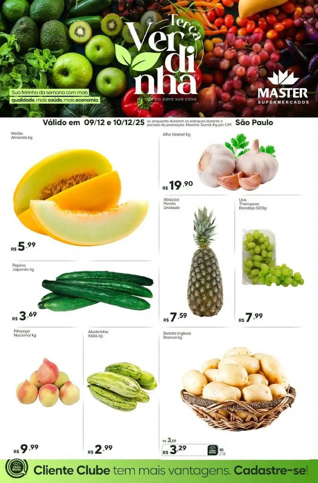 Encarte de Folheto Master Supermercados 9 de dezembro até 10 de dezembro 2025 - Pagina 1